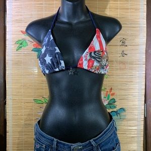 Screaming Eagle American Flag triangle top